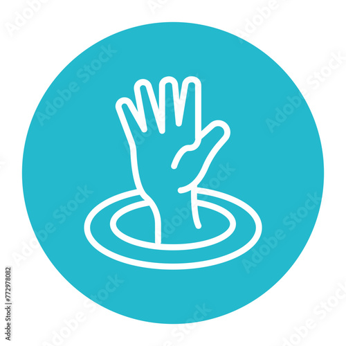 Drown icon vector image. Can be used for Battle Royale.