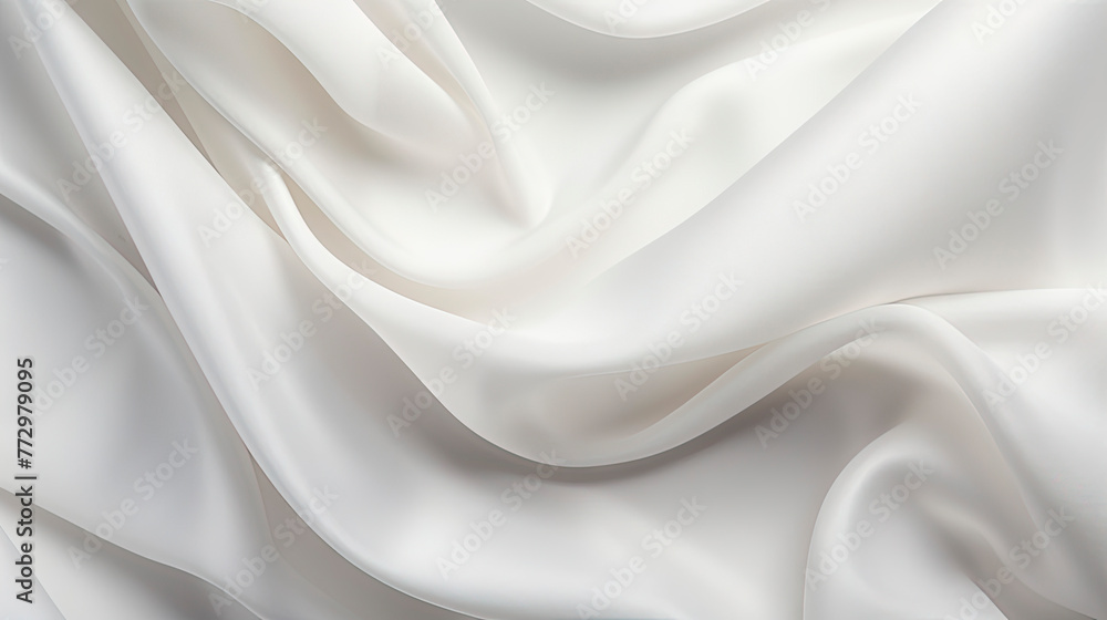 A white fabric with abundant folds A white fabric with abundant folds