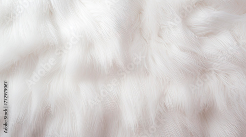 White fur texture close-up on black background