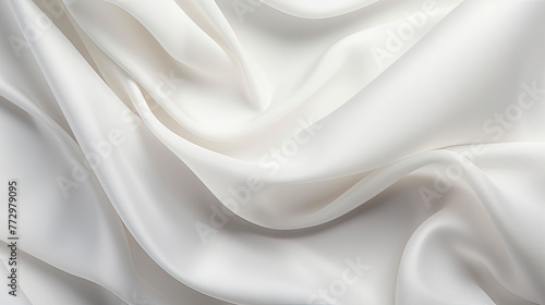 A white fabric with abundant folds