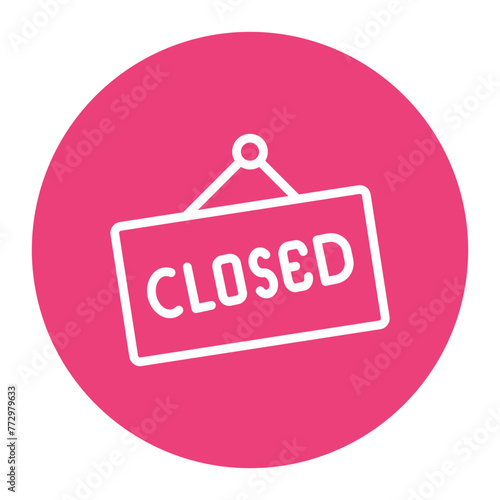 Closed Sign icon vector image. Can be used for Museum.