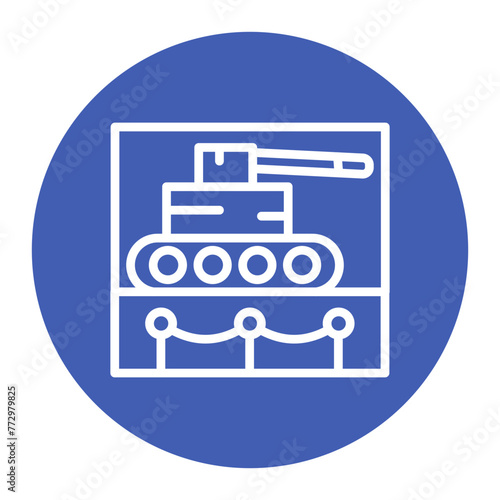 Military Museum icon vector image. Can be used for Museum.
