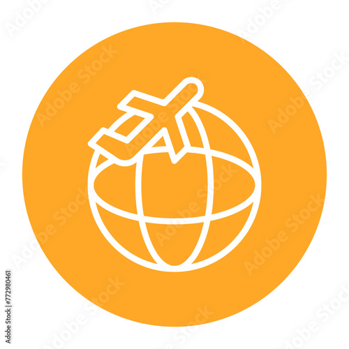 International Flight icon vector image. Can be used for Airline.