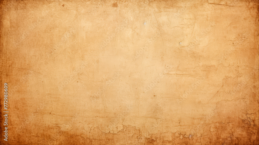 Close-up of weathered brown paper with vintage texture