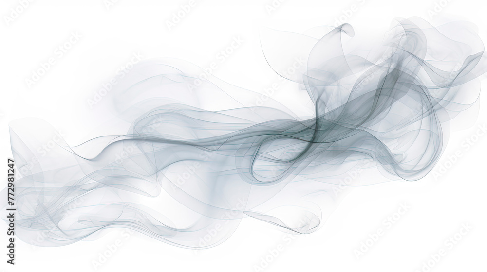 Swirling smoke on a white background Swirling smoke on a white background