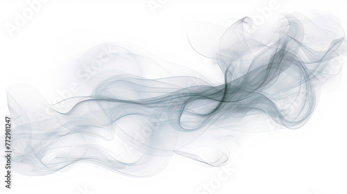 Swirling smoke on a white background