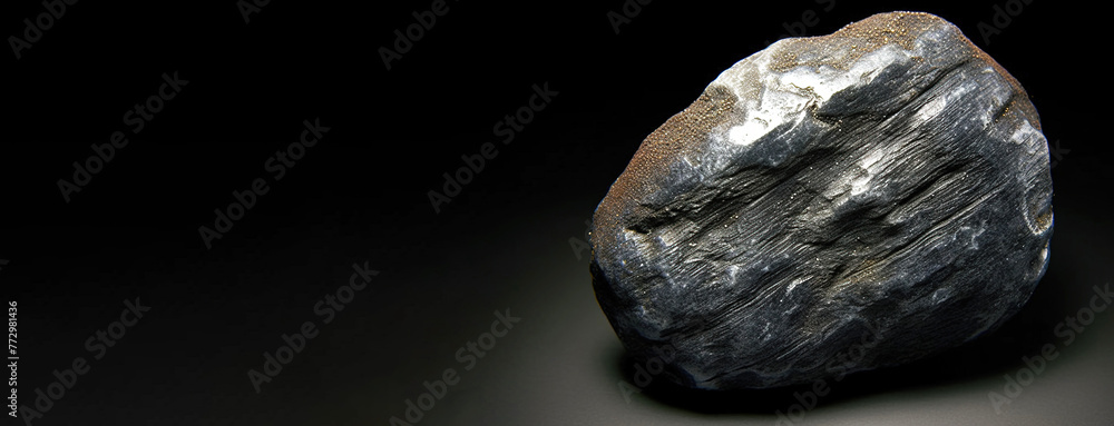 Wurtzite fossil mineral stone. Geological crystalline fossil. Dark background close-up. Wurtzite fossil mineral stone. Geological crystalline fossil. Dark background close-up.
