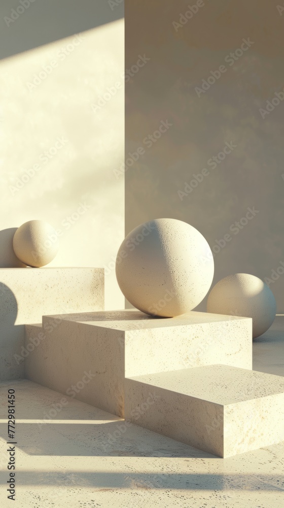 Minimalist composition with geometric shapes Minimalist composition with geometric shapes
