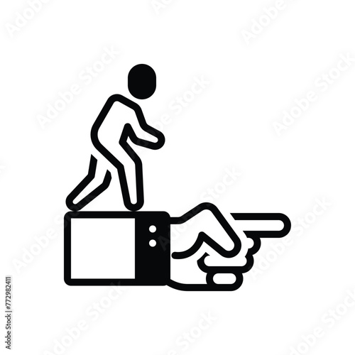 Black solid icon for guidance
