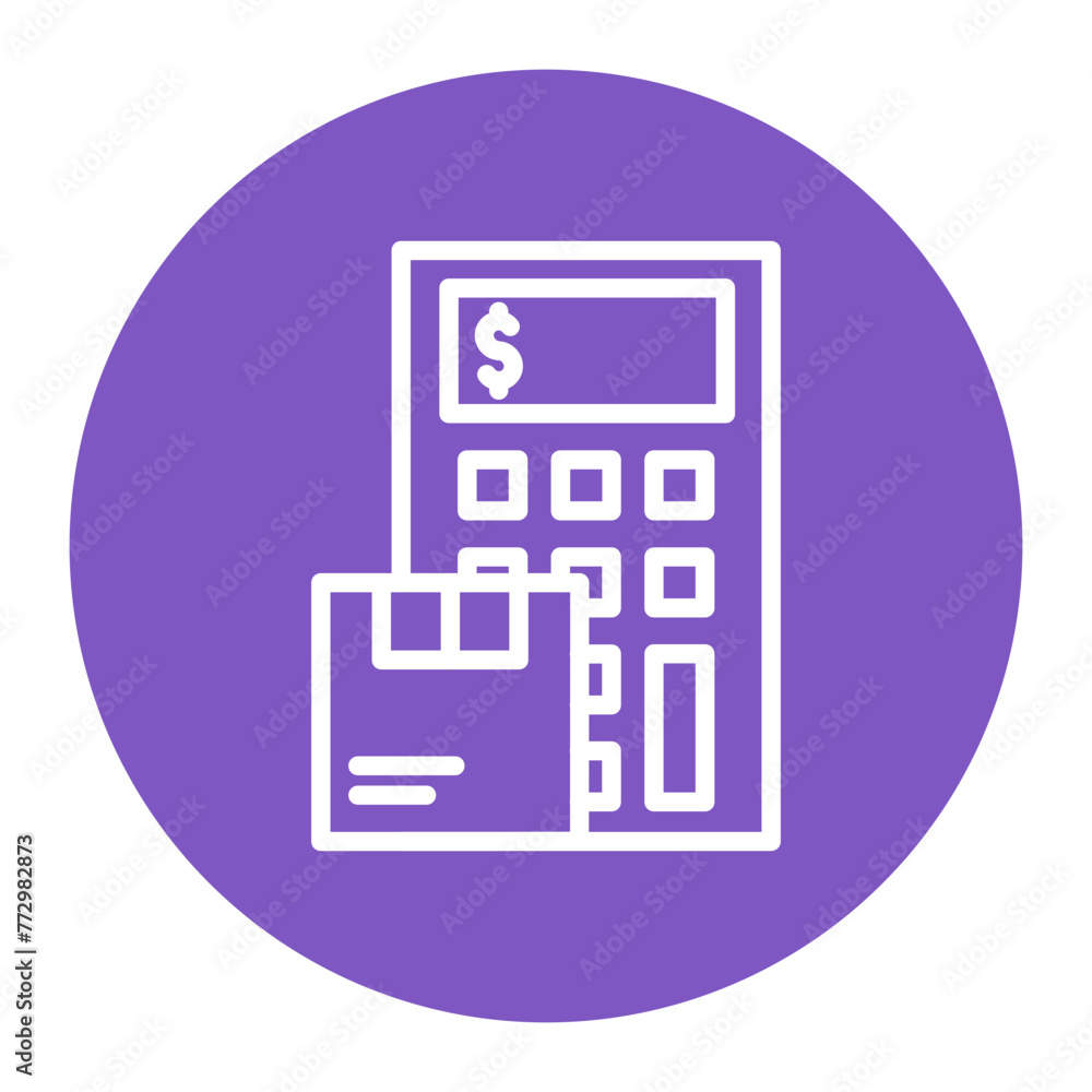 Delivery Costs Calculator icon vector image. Can be used for Postal Service. Delivery Costs Calculator icon vector image. Can be used for Postal Service.