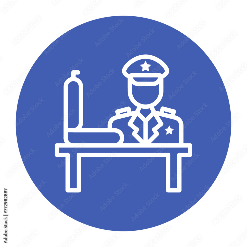 Customs icon vector image. Can be used for Postal Service.