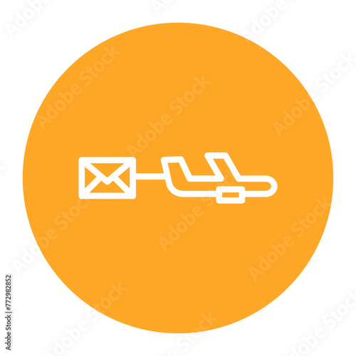 Air Mail icon vector image. Can be used for Postal Service.