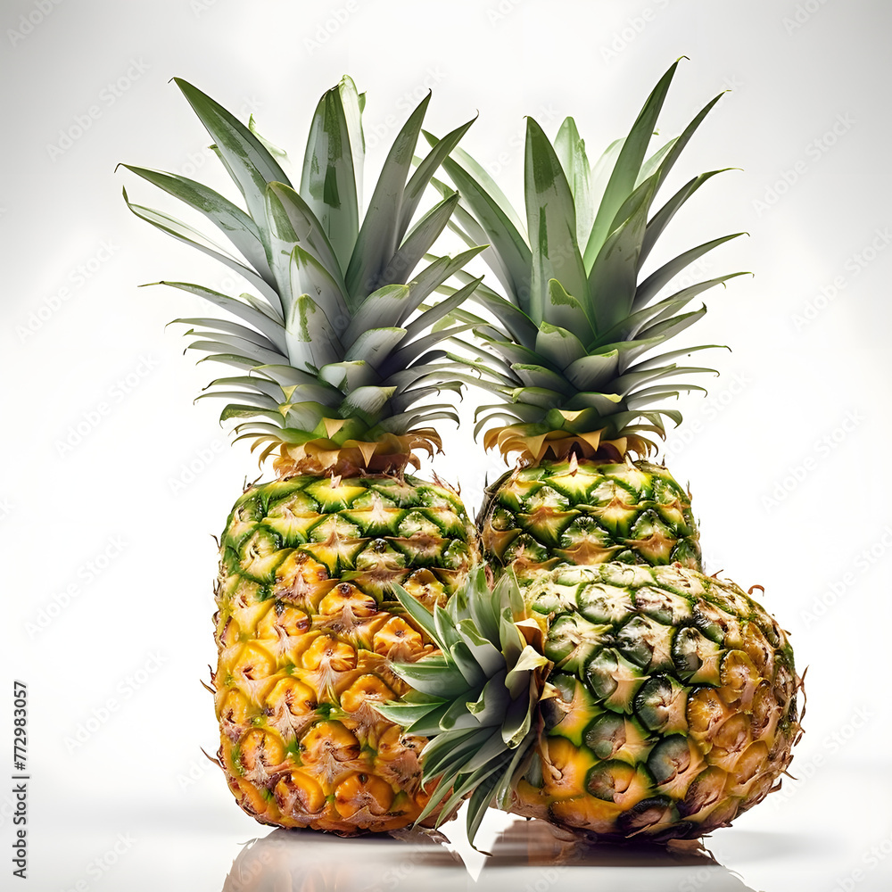 pineapple fresh fruit vegetable food photography white background poster pineapple fresh fruit vegetable food photography white background poster