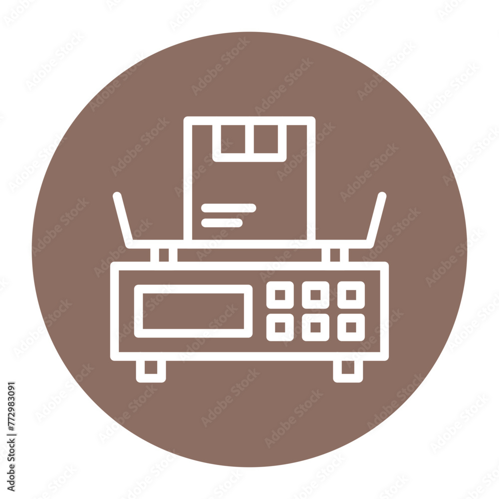 Package Weight Calculator icon vector image. Can be used for Postal Service. Package Weight Calculator icon vector image. Can be used for Postal Service.