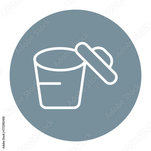 Crucible And Cover icon vector image. Can be used for Science. photo