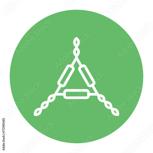 Clay Triangle icon vector image. Can be used for Science.