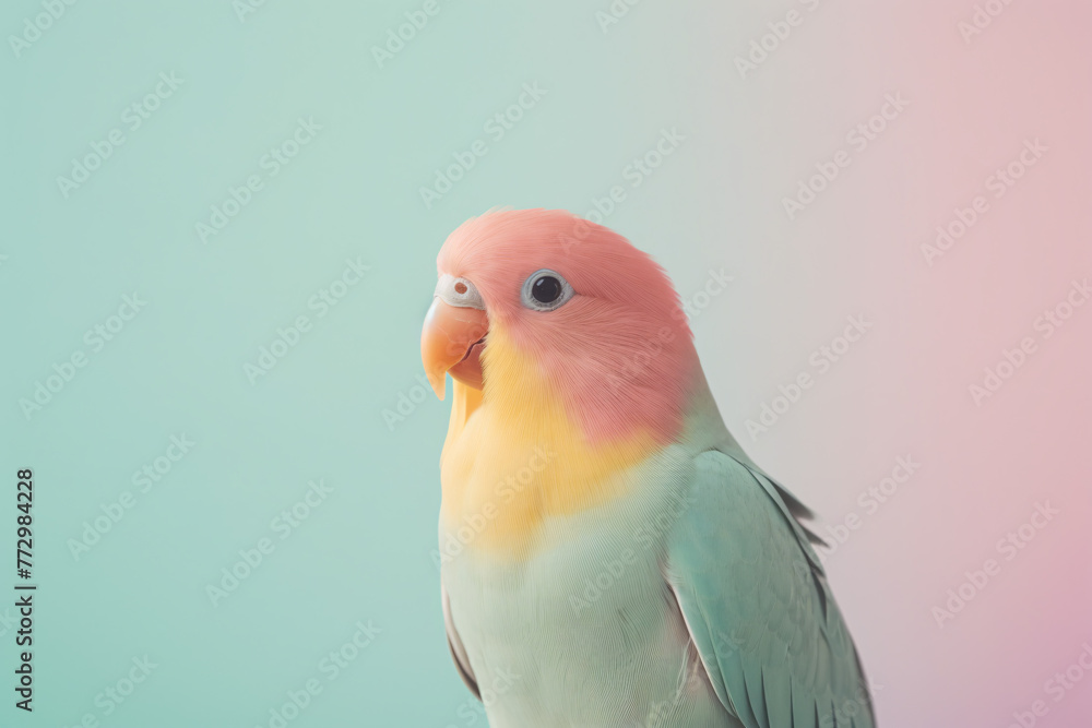 a bird with a pink head
