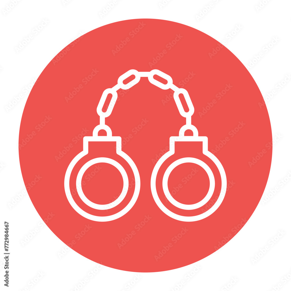 Handcuffs icon vector image. Can be used for Prison. Handcuffs icon vector image. Can be used for Prison.