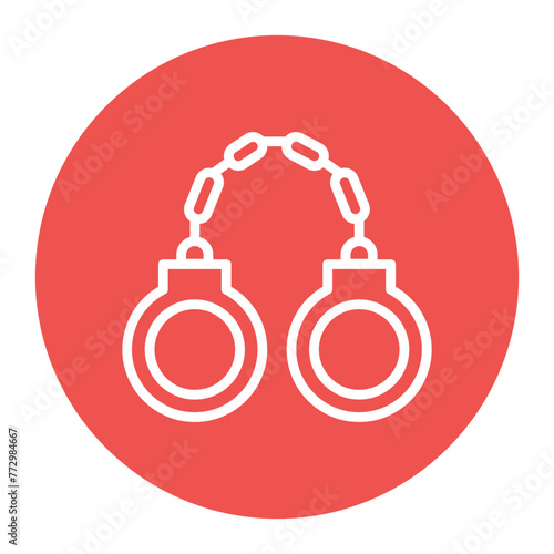 Handcuffs icon vector image. Can be used for Prison.