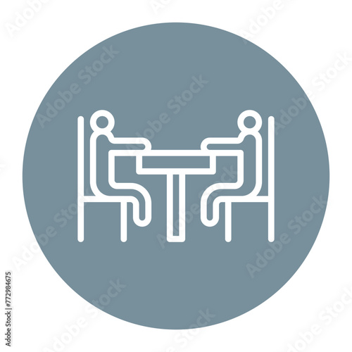 Meet icon vector image. Can be used for Prison.