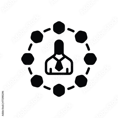 Black solid icon for responsibility