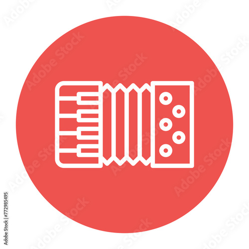 Accordion icon vector image. Can be used for Oktoberfest.