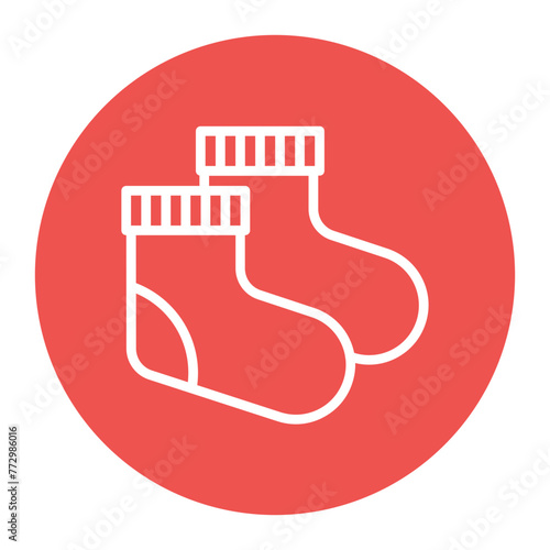Baby Socks icon vector image. Can be used for Baby Shower.