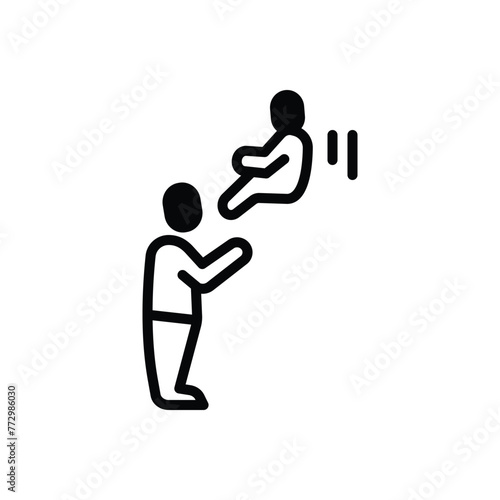 Black solid icon for trust