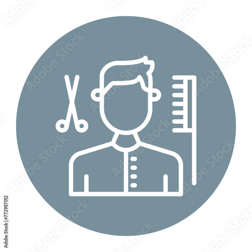Hairdresser icon vector image. Can be used for Diversity.