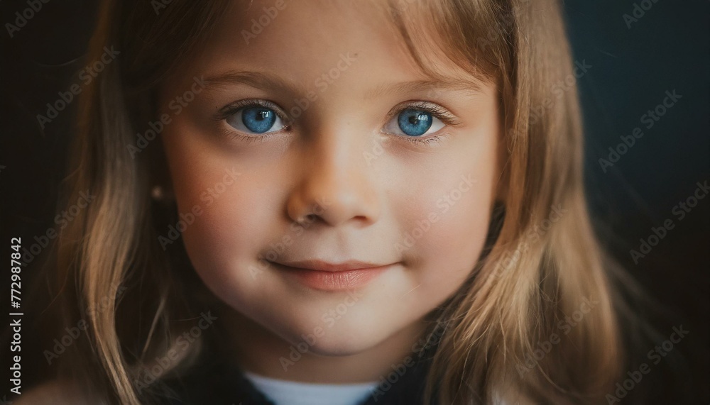Girl portrait close up, detailed studio photo on black background Girl portrait close up, detailed studio photo on black background