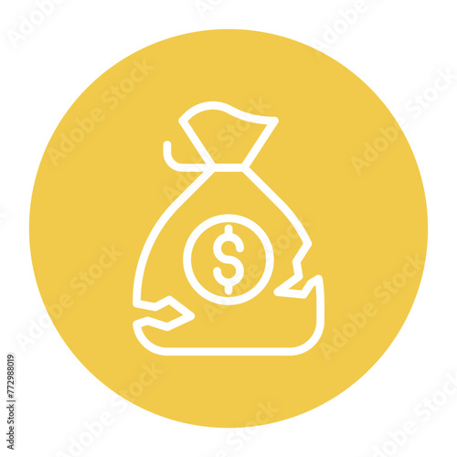 Broke icon vector image. Can be used for Casino.