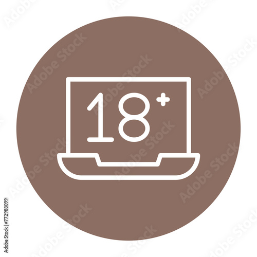 Gambling Age icon vector image. Can be used for Casino.