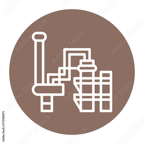 Metallurgical Plant icon vector image. Can be used for Mettalurgy.