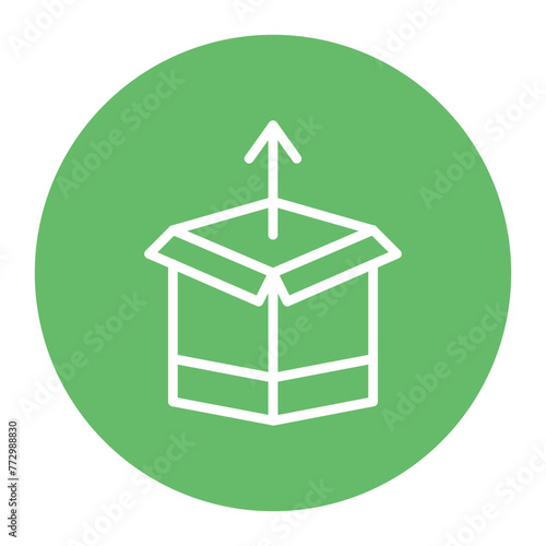 Open Package icon vector image. Can be used for Trading.