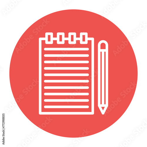 Notes icon vector image. Can be used for Trading.