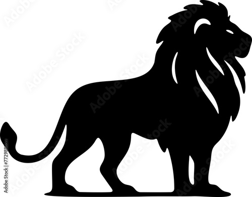 Lion design silhouette, vecteur noir fond transparent pour conception
