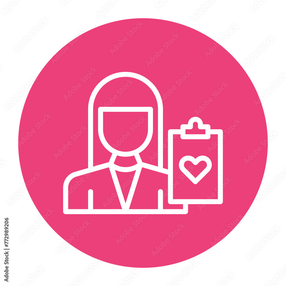 Counselor Female icon vector image. Can be used for Psychology. Counselor Female icon vector image. Can be used for Psychology.