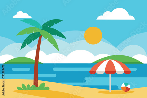 Summer beach vacation background