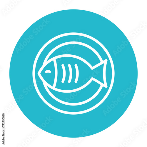 Fish icon vector image. Can be used for Nutrition.