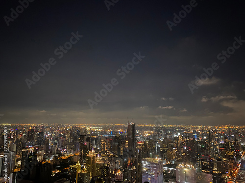 Skyscrapers at night