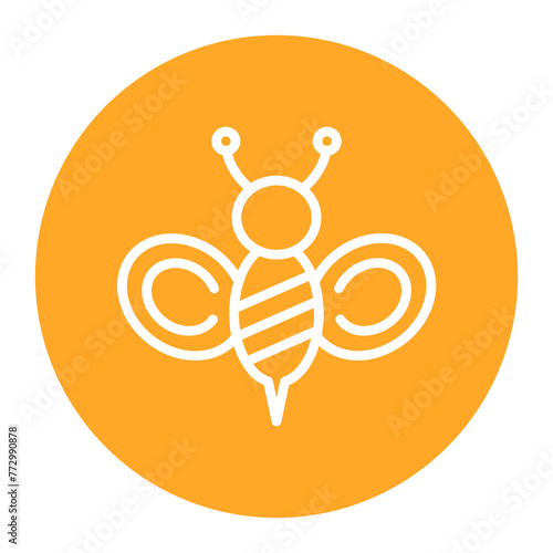 Honeybee icon vector image. Can be used for Carnival.