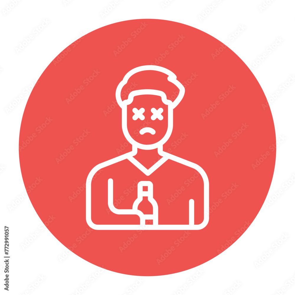 Alcoholic icon vector image. Can be used for Homeless.