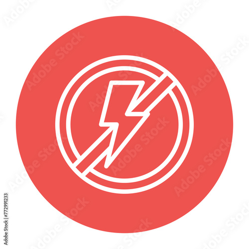 No Electricity icon vector image. Can be used for Homeless.