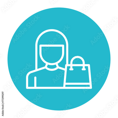 Consumer icon vector image. Can be used for Supply Chain.