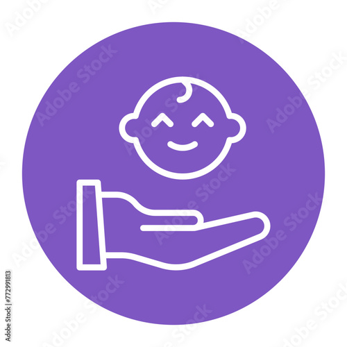 Postnatal Care icon vector image. Can be used for Child Adoption.