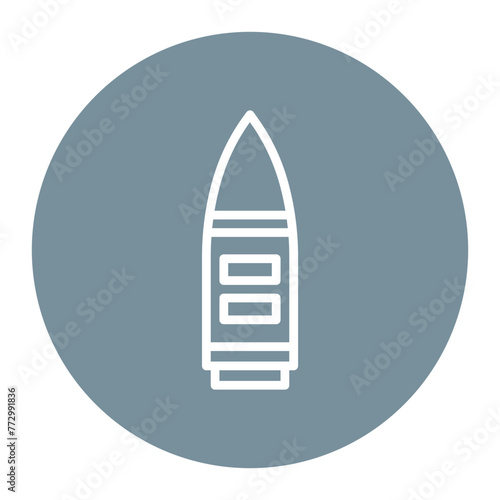 Bullet icon vector image. Can be used for Shooting.