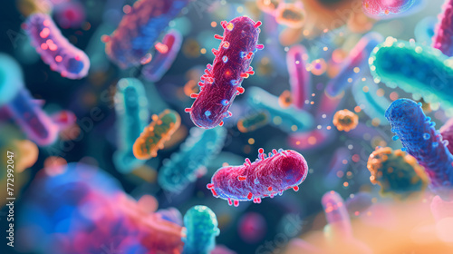 a close up of bacteria photo