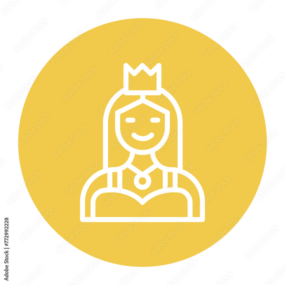 Queen icon vector image. Can be used for Fairytale. Queen icon vector image. Can be used for Fairytale.