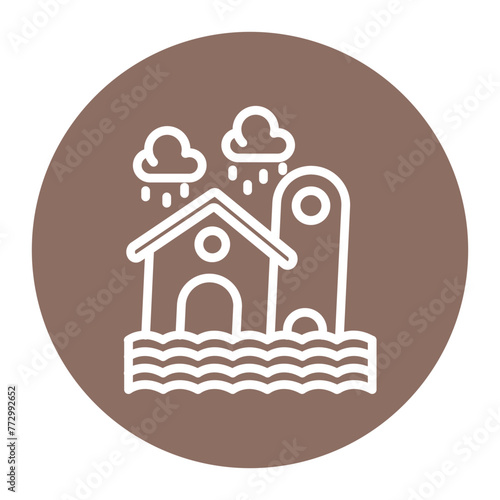 Flood icon vector image. Can be used for Global Warming.