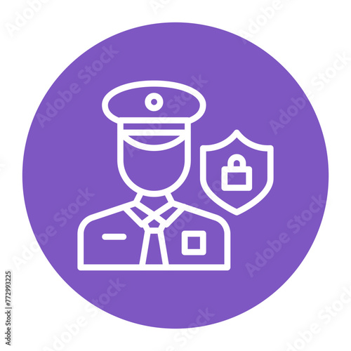 Data Protection Officer icon vector image. Can be used for Compliance And Regulation.